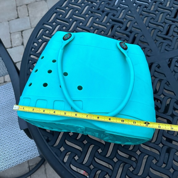 Optari Waterproof Beach Pool Sol Tote Bag Handles Blue Soft Rubber - Picture 8 of 9